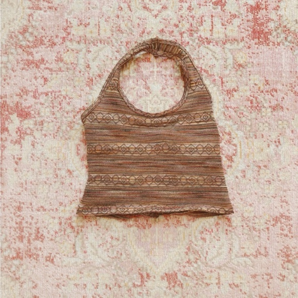 Women’s Y2K Boho Knit Halter Top